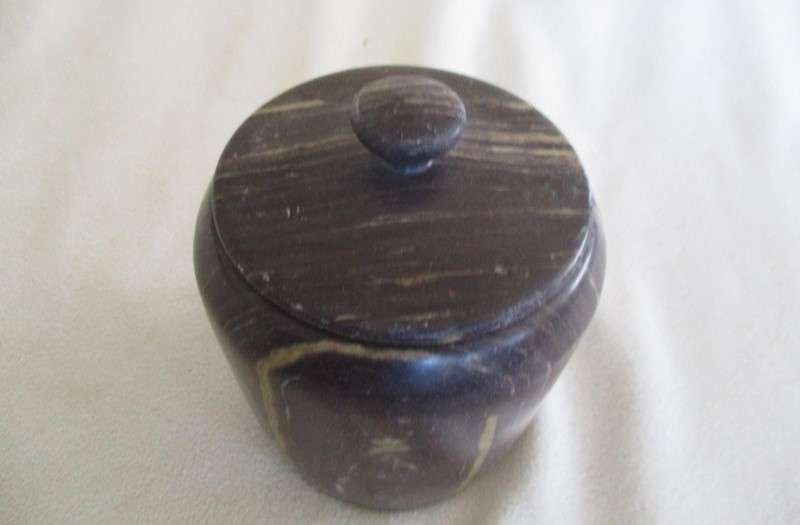 Lidded jar carved from stone