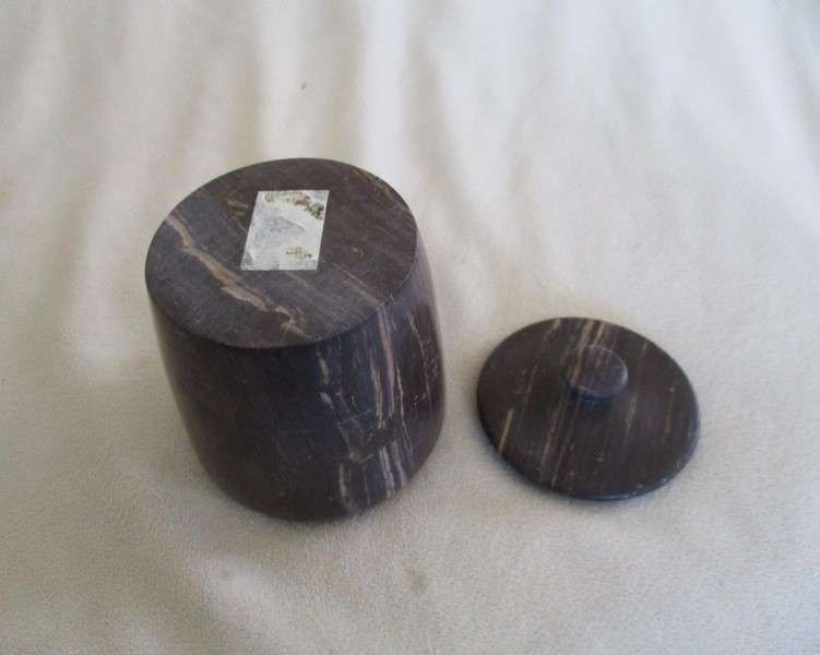Lidded jar carved from stone