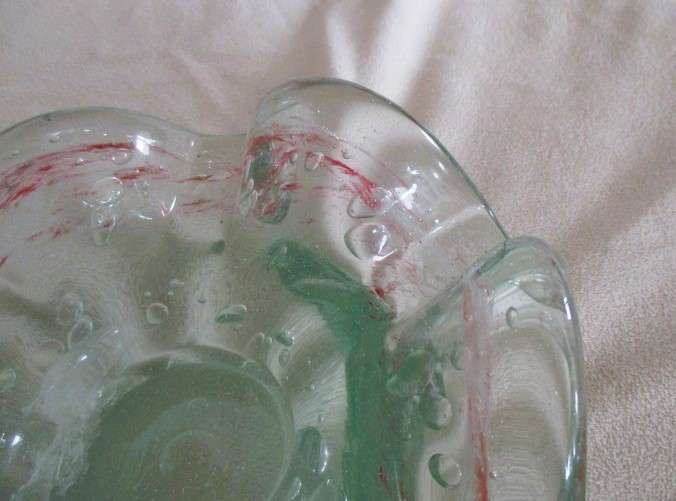 Vintage hand blown  Murano Art Glass votive candle holder