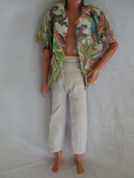 Barbie's boyfriend - articulated Mattel Ken doll with dark hair in cool, casual outfit