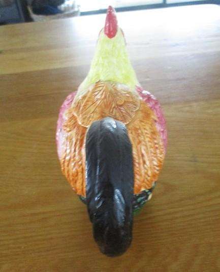 Colourful Vintage Rooster Teapot - great condition with lid