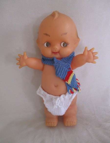 Rather rare vintage brown-eyed  Kewpie - 31cm tall with circle marking on back