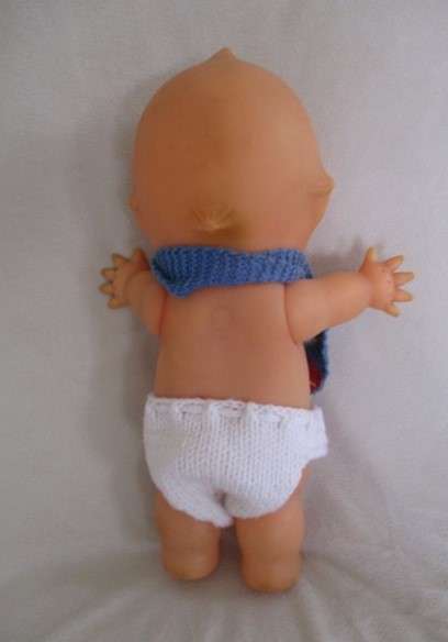 Rather rare vintage brown-eyed  Kewpie - 31cm tall with circle marking on back