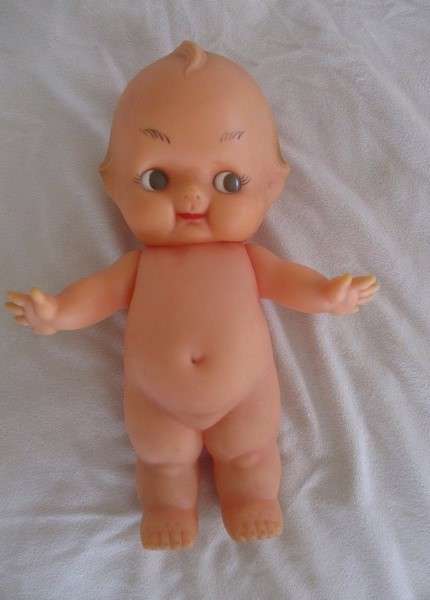 Rather rare vintage brown-eyed  Kewpie - 31cm tall with circle marking on back