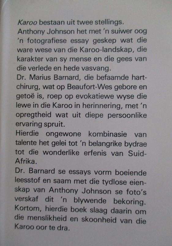 Gees van die Karoo deur hartchirurg, Dr. Marius Barnard - hardeband met stofomslag