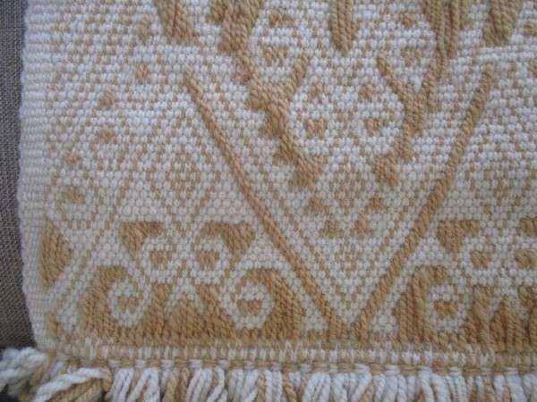 A special hand woven Mercado Artesanal, Peru wall hanging with certificate of authenticity