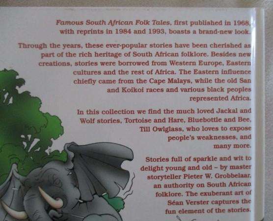 Famous South African Folk Tales by Pieter w. Grobbelaar and Sean Verster - hard cover