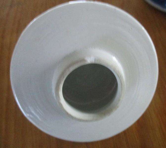 For Fangsa only -  vintage/antique blue and white Chinese Prunus jar with double blue ring on base