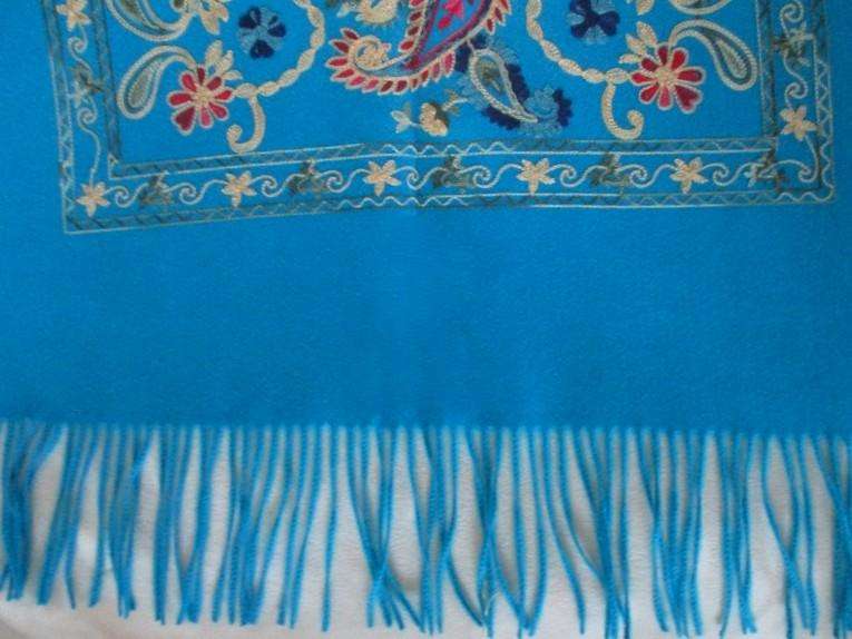 A special Cashmere shawl/throw - 100% Wool - beautifully embroidered and in "as new" condition