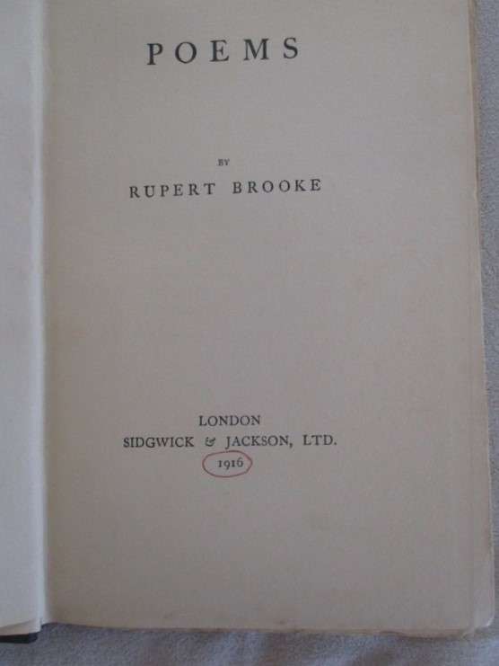 1916 - poems by Rupert Brooke