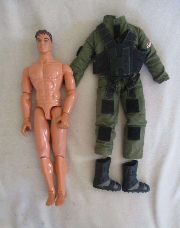 Vintage 1999 Lanard articulated military Action figure in Ultra Corps uniform