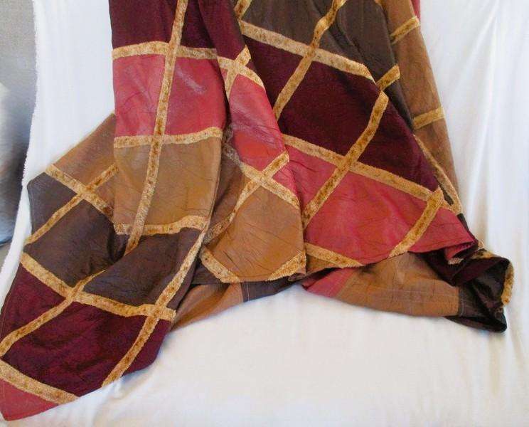 Large velvet and crushed satin throw/cloth
