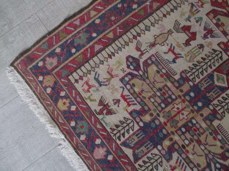 Vintage hand knotted Middle Eastern tribal Soumak/Sumak rug - 1500mm x 1020mm - AWESOME!