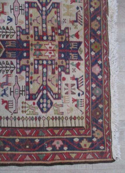 Vintage hand knotted Middle Eastern tribal Soumak/Sumak rug - 1500mm x 1020mm - AWESOME!