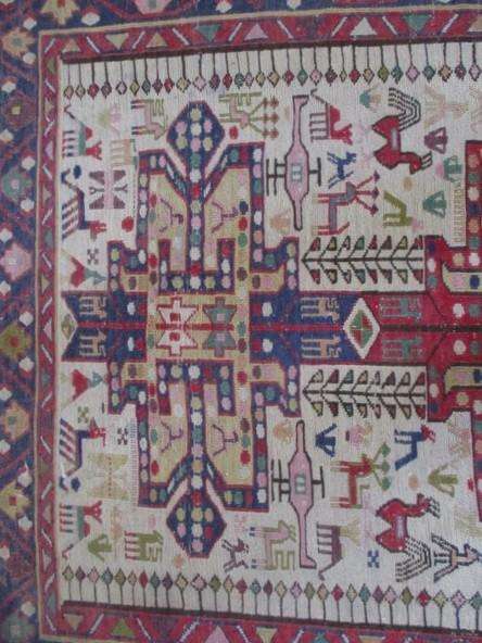 Vintage hand knotted Middle Eastern tribal Soumak/Sumak rug - 1500mm x 1020mm - AWESOME!