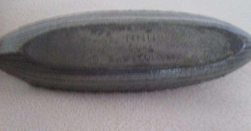 Highly collectable vintage Handstopt TPH Tinn, Norway pewter Viking ship open salt cellar