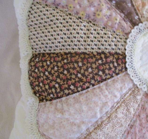 A smaller size vintage patchwork cushion in great condition