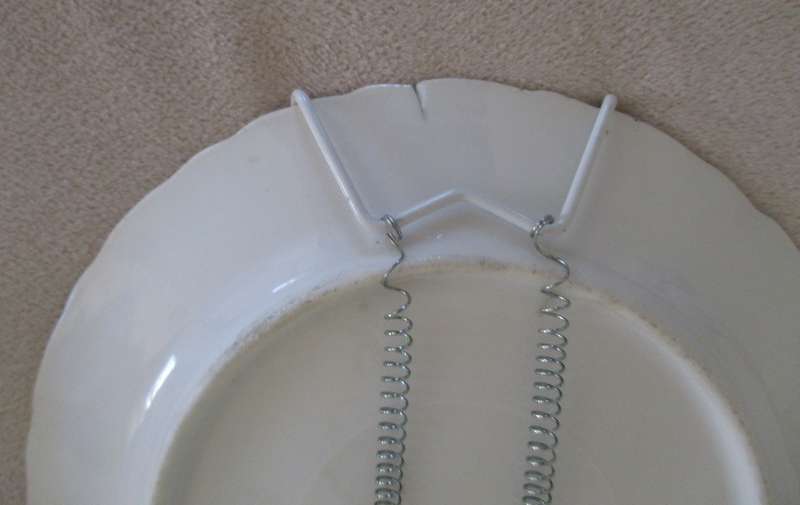 2. Two vintage porcelain display plates of two Victorian young girls -  with hangers