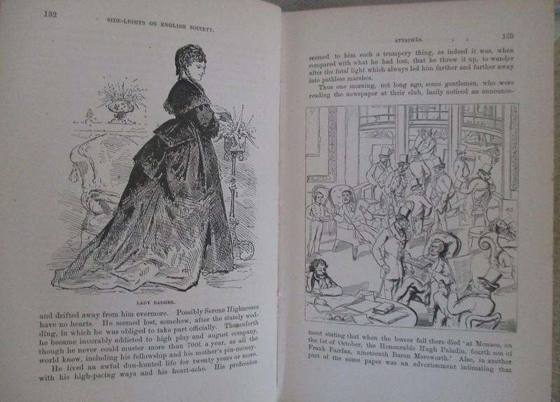 1889 - lovely old Victorian book dedicated to Queen Victoria - Side Lights on English Society