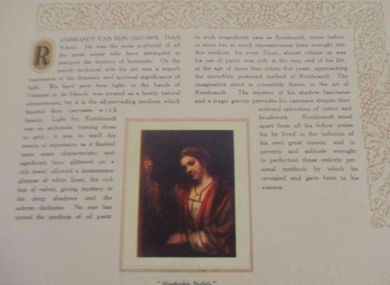 Vintage United Tobacco Company - Famous Works of Art - complete with 100 cards