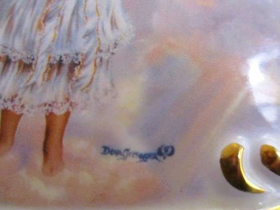 Limited edition porcelain "Circle of Light" Angel candlestick - First issue - "Faith" - signed