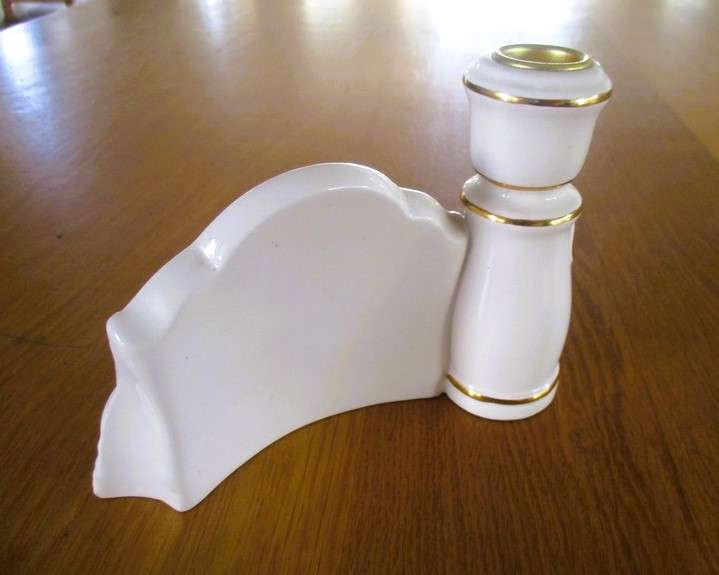 Limited edition porcelain "Circle of Light" Angel candlestick - First issue - "Faith" - signed