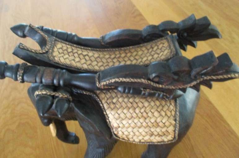 Not your average elephant - Very large, beautifully carved and ornate wooden Indian Elephant
