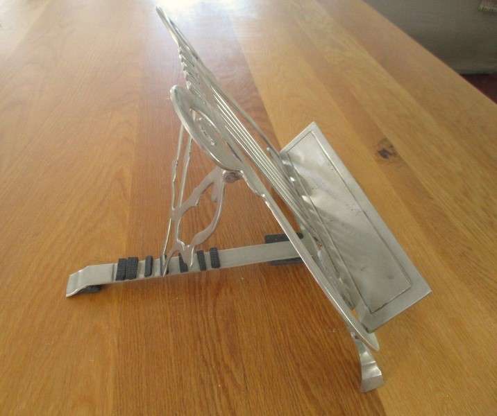 Unusual and decorative harp/lyre shaped book stand - sturdy and adjustable