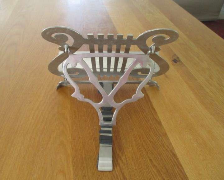 Unusual and decorative harp/lyre shaped book stand - sturdy and adjustable
