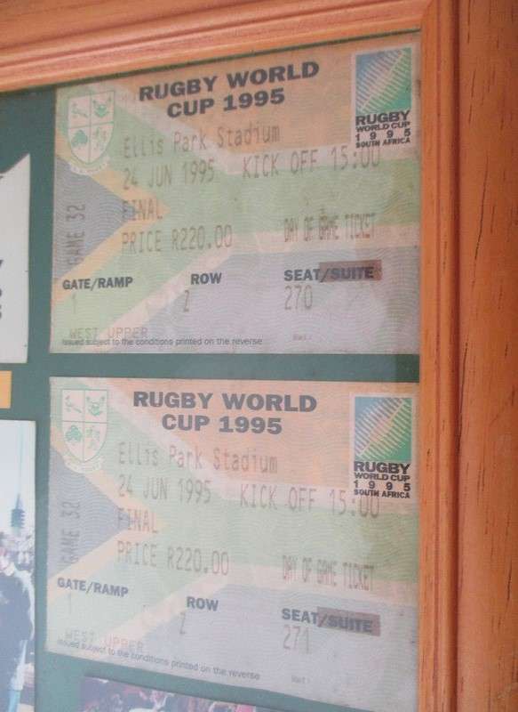Tickets, badges, photos!! 1995 World Cup Final - Absolutely unique mementoes of the day!!