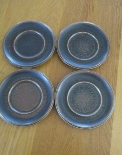 Four large vintage Arabia Ruska, Finland cups and saucers