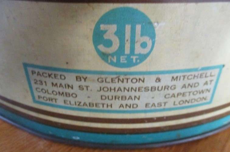 Rare find! Antique lithographed early days Joko Tea tin (cake tin size) with South African scene
