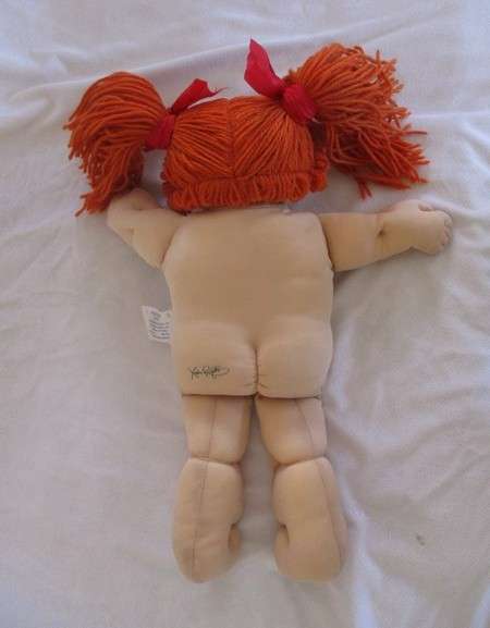 One of the first ones - vintage 1983 Cabbage Patch doll with signature and original CPK top