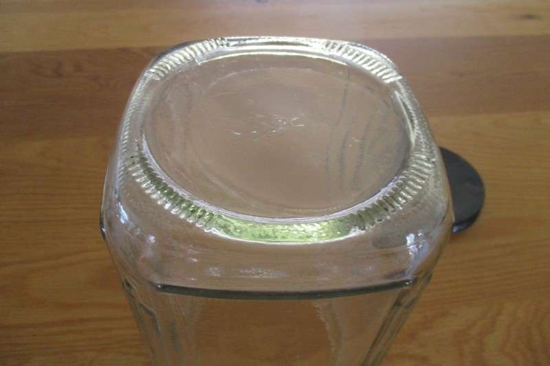 Wonderful large old Corner Cafe sweets/candy jar with metal lid - handy in the kitchen pantry!