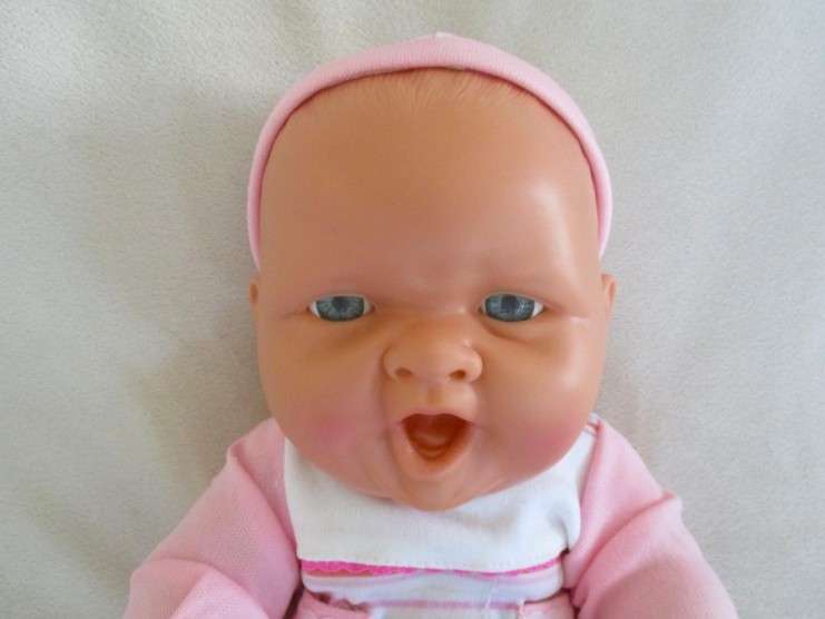 Such a happy, chubby, anatomically correct baby girl!