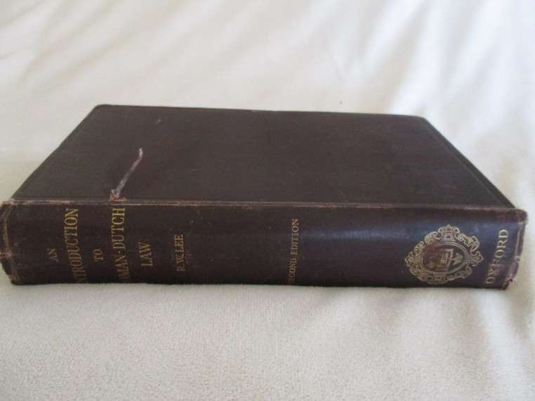 1925 - An Introduction to Roman-Dutch Law by R.W. Lee