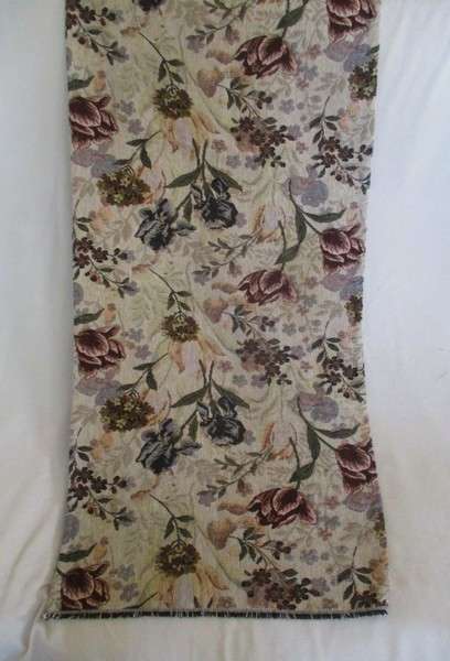A stunning floral runner made from woven material