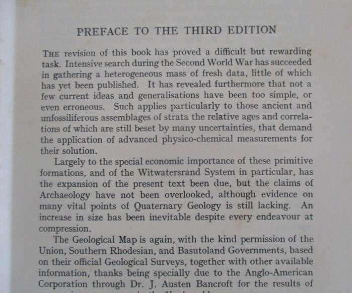 Geology of South Africa by Alex L. du Toit  - Har cover plus dust jacket