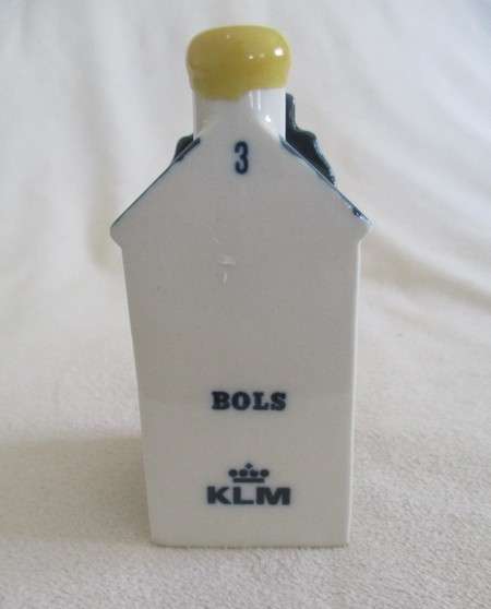 Vintage Blue Delfts KLM Bols miniature house no 3 - excellent condition & still sealed with contents