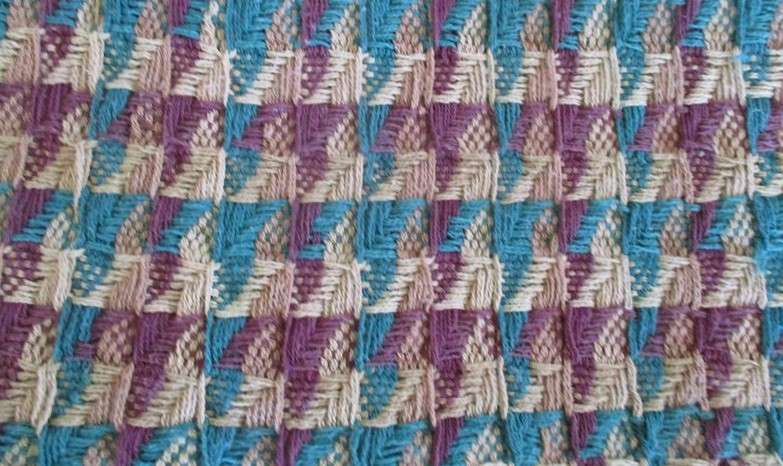 A large Indian woven cotton Cumberland plaid throw - reversable
