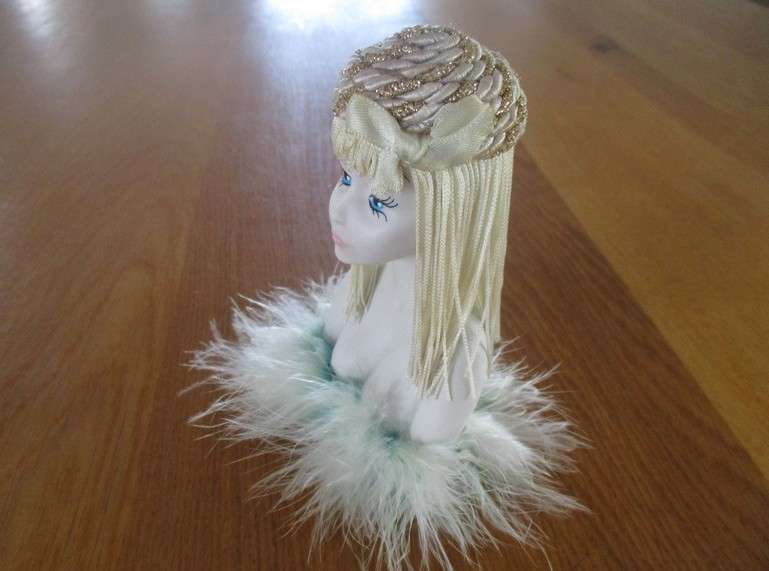 A vintage 1960's porcelain Boudoir Half Doll to add to your collection - something different!