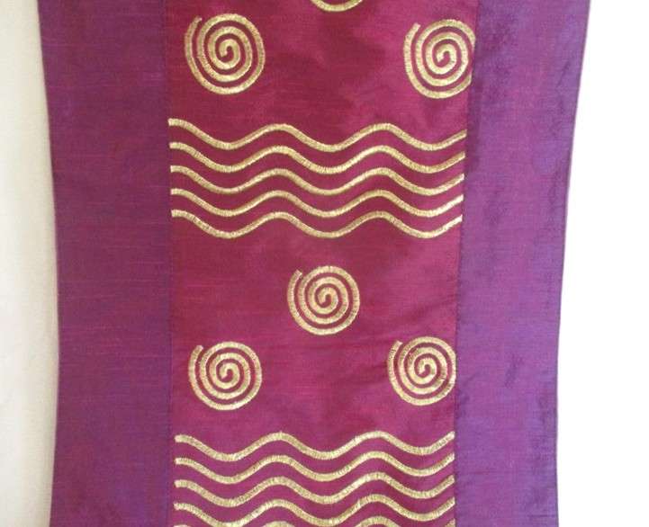 A beautiful embroidered runner/end of bed flag made in India