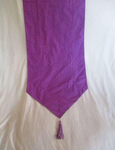 A beautiful embroidered runner/end of bed flag made in India