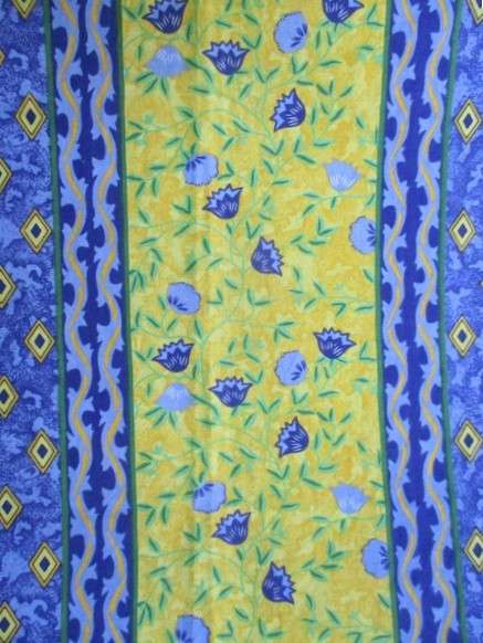 Two cheerful floral curtain drapes