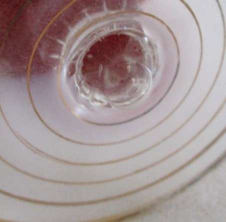 Clear pontil mark - Unusually large Murano hand blown and painted vase with floral & gilt design