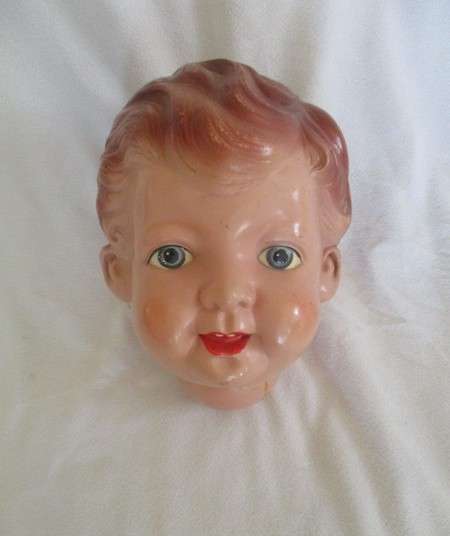 Antique celluloid doll's head for the doll restorer/builder