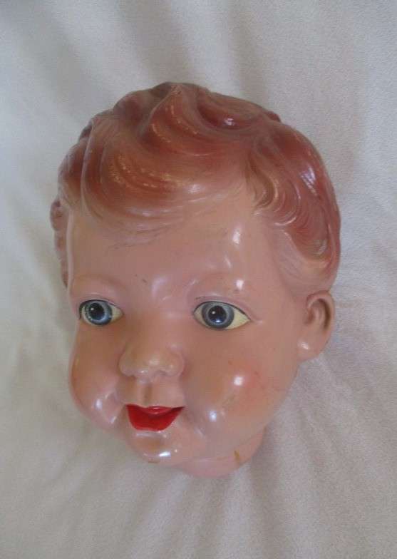 Antique celluloid doll's head for the doll restorer/builder
