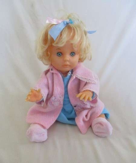 Beautiful Vintage 42cm tall First Love twisty body doll in cute nightie and nightgown