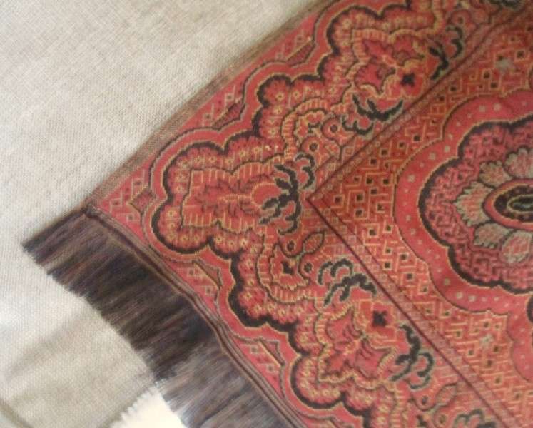 Price reduced! Rare find! Very large vintage/antique Kashmir throw/cloth/piano shawl