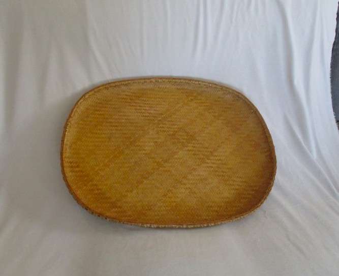 For the hostess - serve  artisan breads & rolls in this very large, well made woven bamboo tray